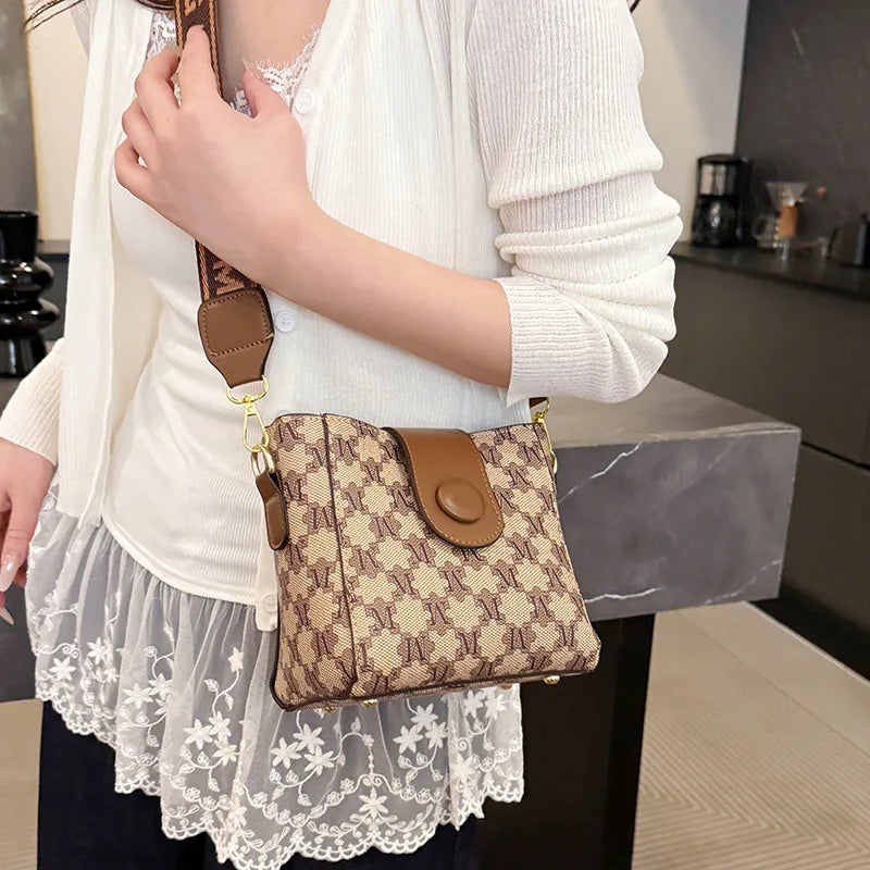 Bolsa Feminina Bucket Versátil Tote/Transversal – Grande Capacidade & Estilo Dia-a-Noite