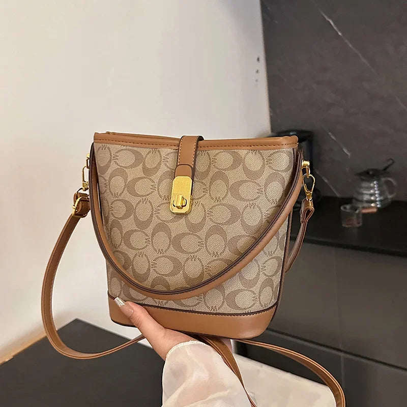 Bolsa Bucket Textura & Print Versátil