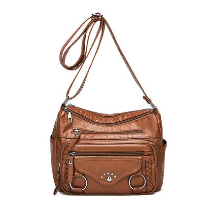 Kit Bolsas Femininas “Many Pocket” – Tote Grande com Crossbody Multi-Bolsos para Dia & Viagem