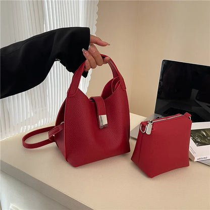 Bolsa Feminina Tote 2025 – Versátil Bucket/Bolsa Ombro & Transversal de Alta Capacidade