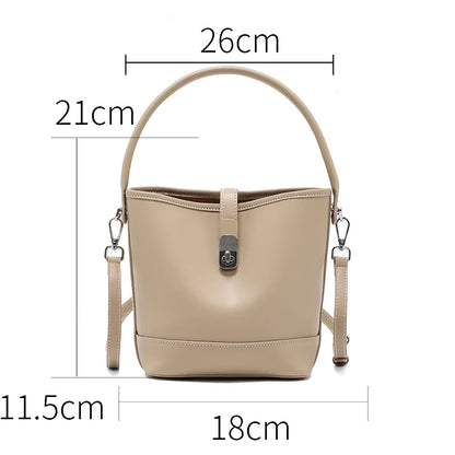 Women's Genuine Leather Bucket Bag