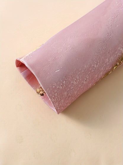 Blazer Feminino Plus Size Estampa Marmorizada – Gola Lapela, Botões Duplos, Manga Longa