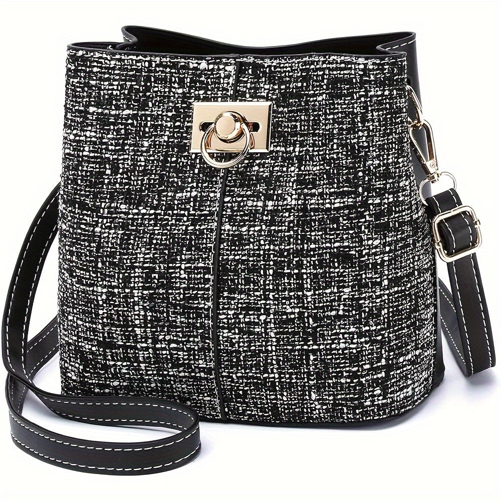 Bolsa Bucket Crossbody PU Multifuncional