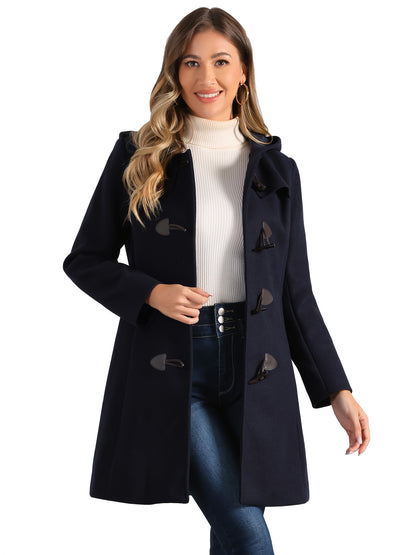 Trench Coat Duplo Botão Mid-Thigh com Capuz – Proteção & Estilo