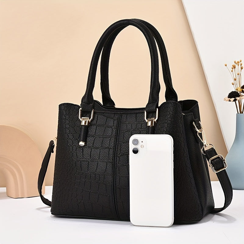 Kit Feminino 3 Bolsas – Tote, Ombro & Clutch Essenciais para o Dia e a Noite