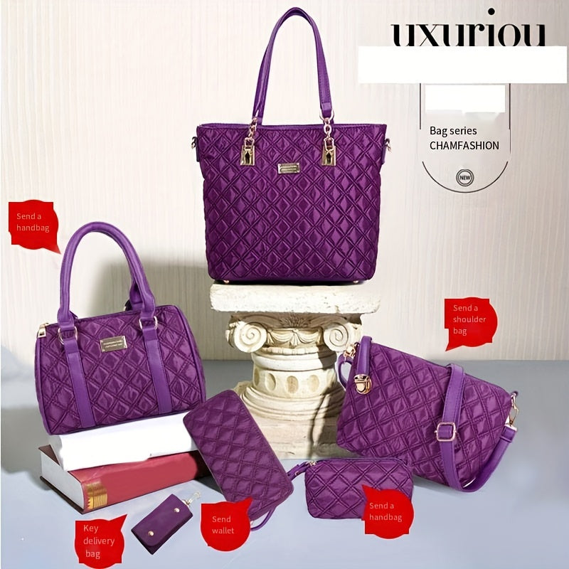 Kit 6 Bolsas Femininas com Alta Capacidade – Tote, Mochila & Crossbody Versáteis para o Dia Inteiro