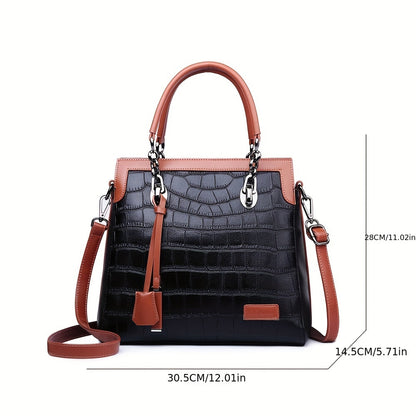 Bolsa Feminina Tote Multi-Way – PU Couro com Alça Destacável & Design Versátil