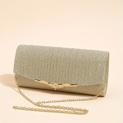 Clutch Feminina Brilho & Pedraria – Sparkling Evening Bag com Estrutura Metálica