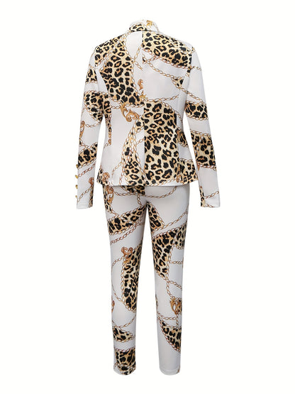 Conjunto Print Corrente Elegance – Blazer & Calça