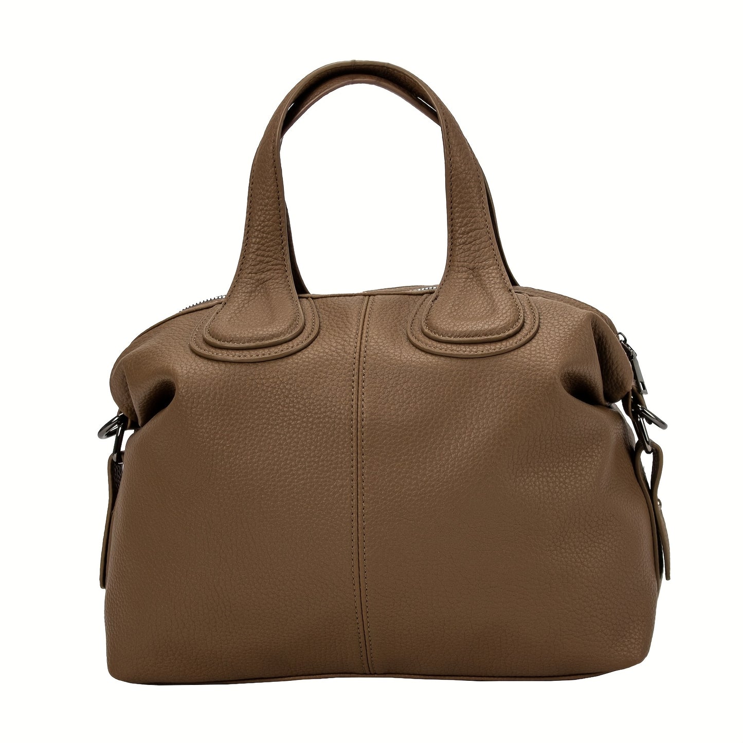 Bolsa Feminina Tote Grande Capacidade – Ombro em PU macio, cor sólida para rotina com estilo