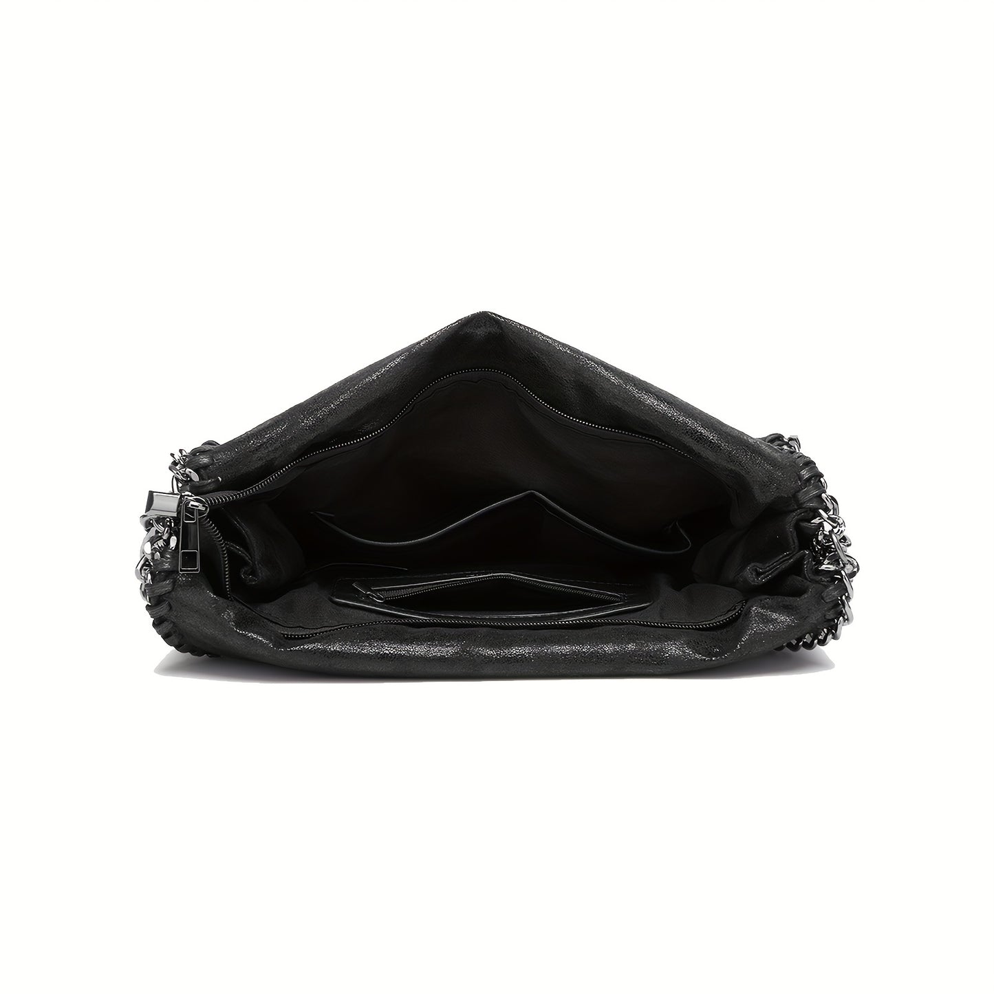 Bolsa Feminina Top Handle & Crossbody – Tote Espaçosa em Preto com Corrente