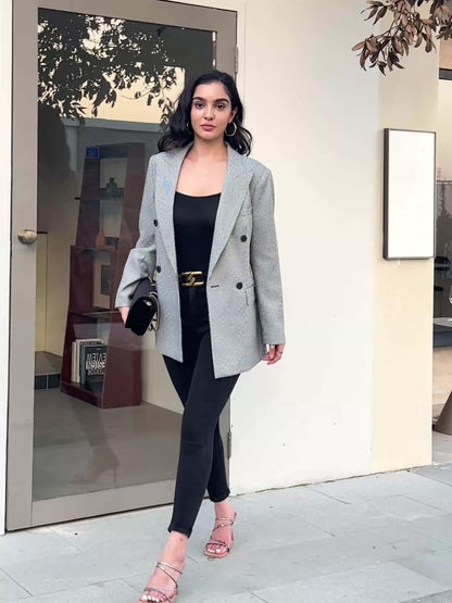 Conjunto Blazer Feminino Sparkle – Dupla­botão & Dupla­breasted