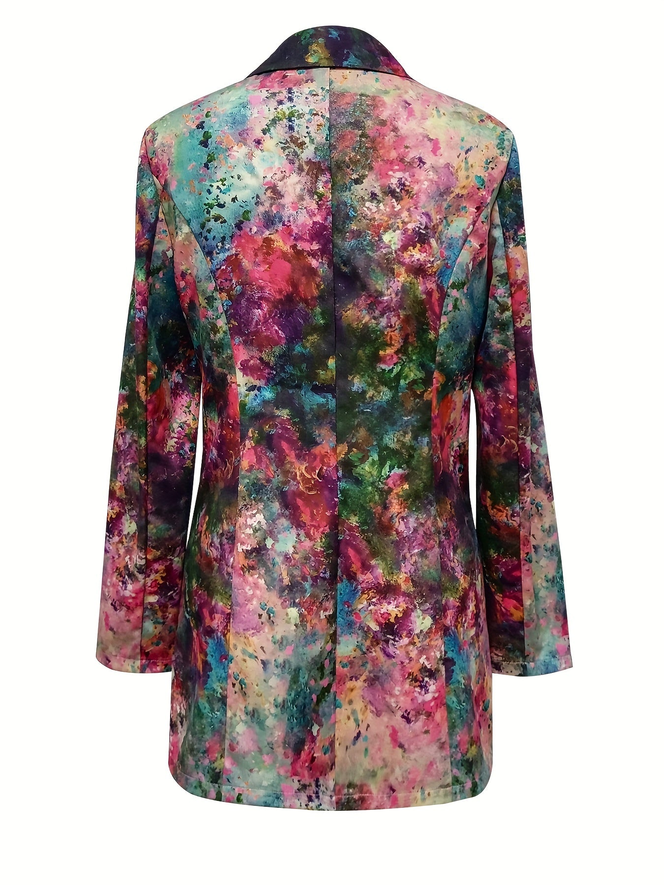 Blazer Feminino Letter Print – Corte Solto, Botão Único