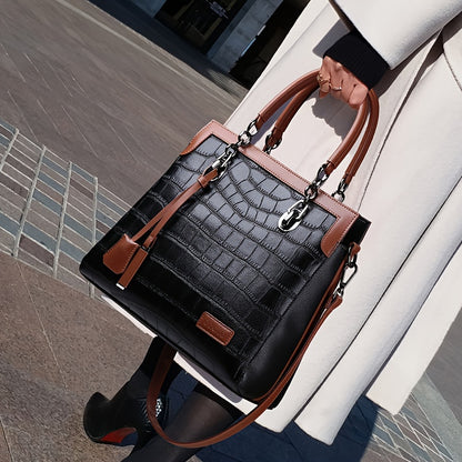 Bolsa Feminina Tote Multi-Way – PU Couro com Alça Destacável & Design Versátil