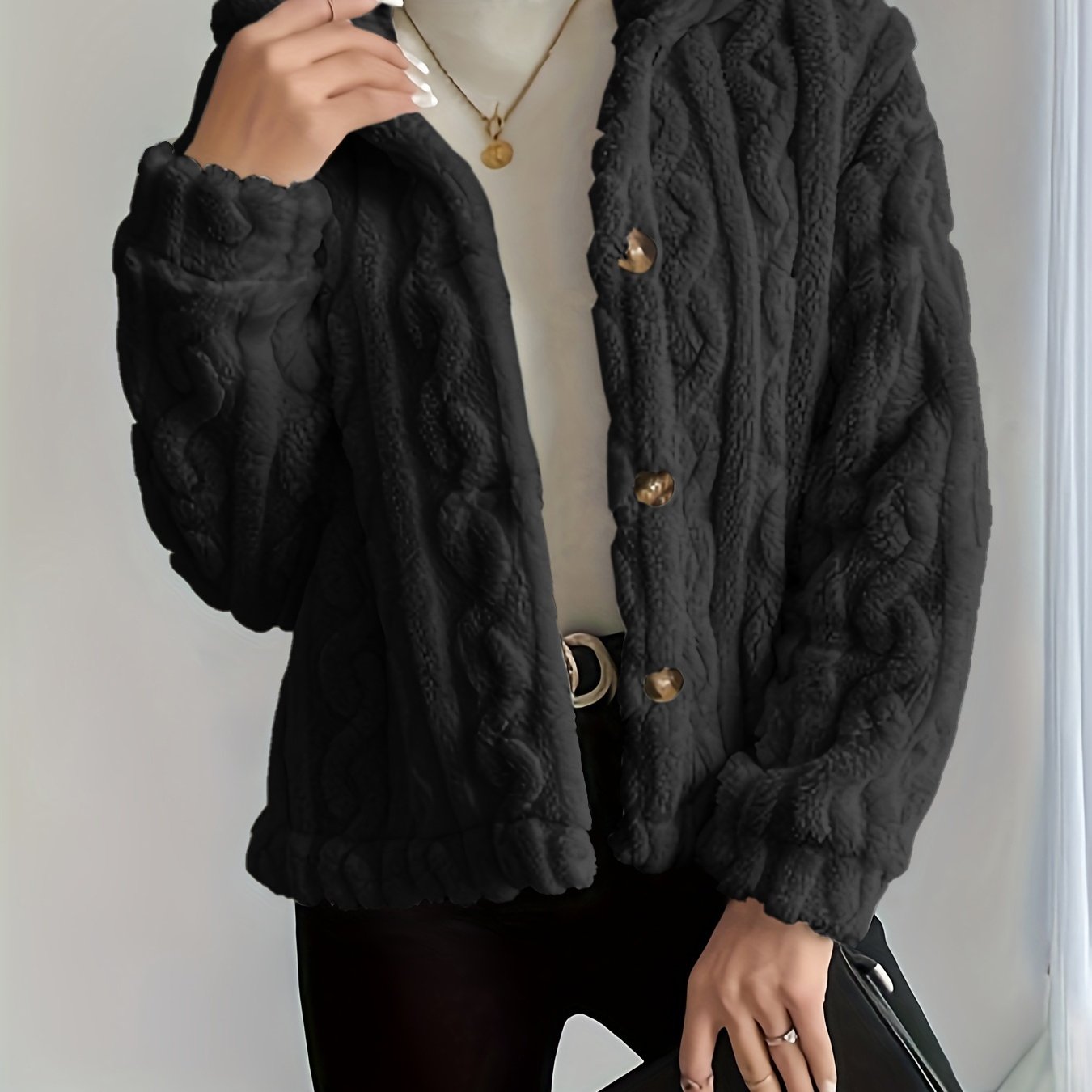 Jaqueta Lapela Elegance – Dourado & Pesponto Branco