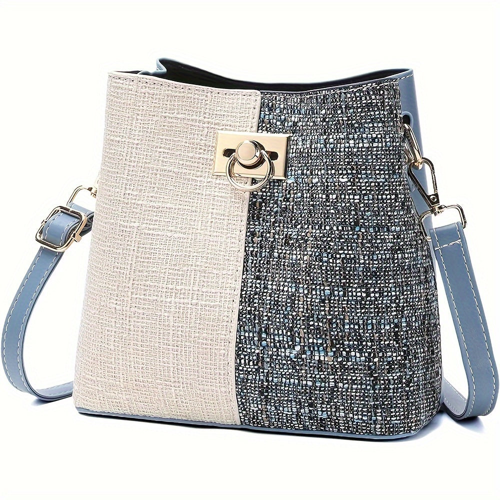 Bolsa Bucket Crossbody PU Multifuncional