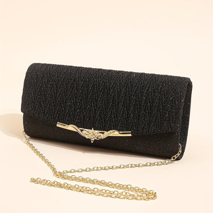 Clutch Feminina Brilho & Pedraria – Sparkling Evening Bag com Estrutura Metálica