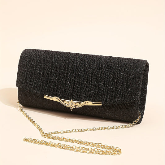Clutch Feminina Brilho & Pedraria – Sparkling Evening Bag com Estrutura Metálica