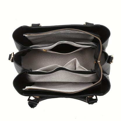 Kit Feminino 3 Bolsas – Tote, Ombro & Clutch Essenciais para o Dia e a Noite