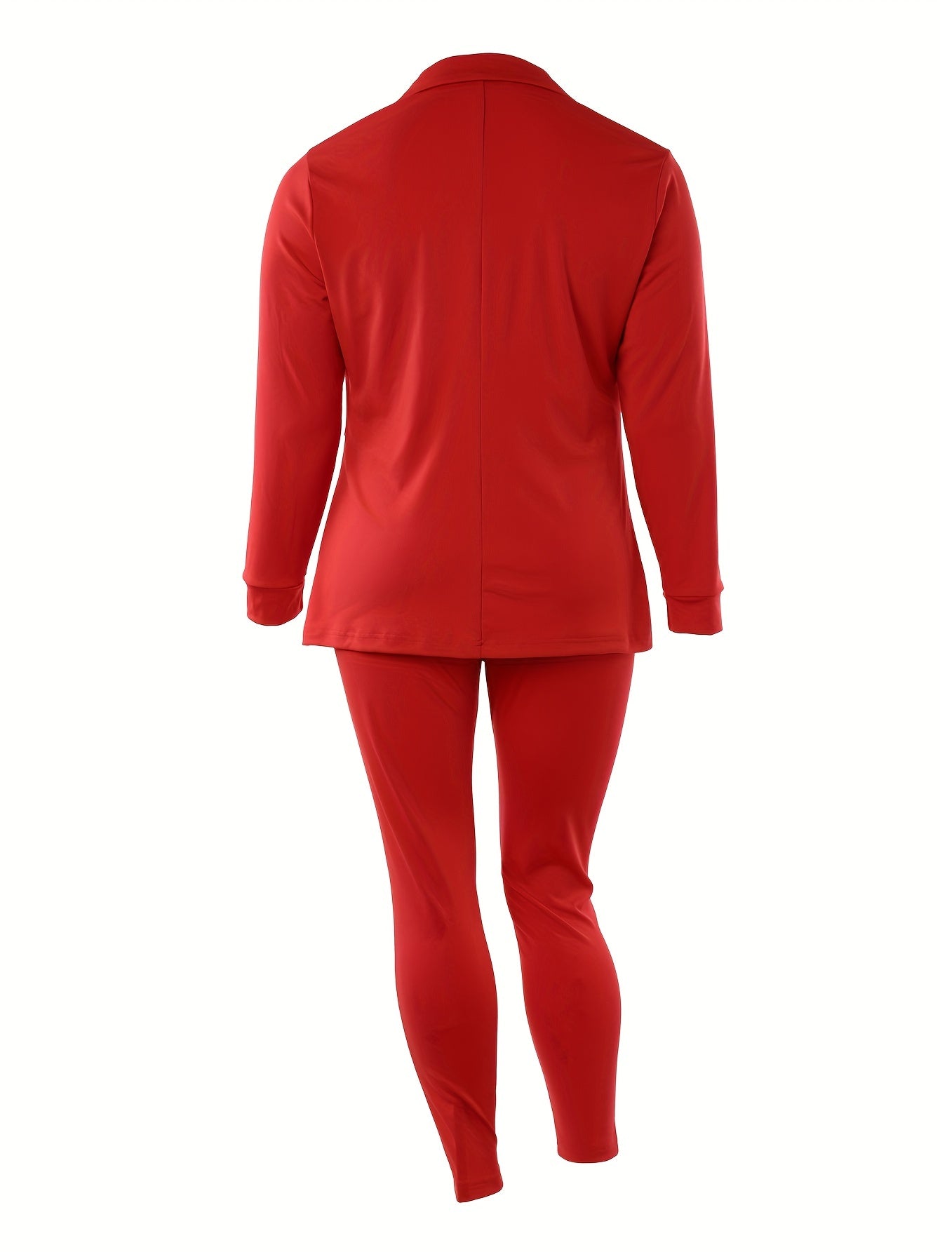 Conjunto Plus Size Feminino Blazer & Calça – Zíper Frontal com Elegância Profissional