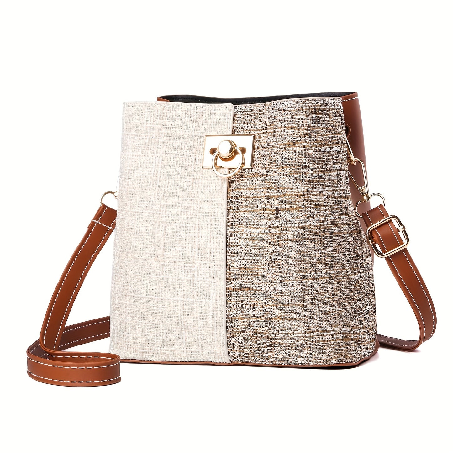 Bolsa Bucket Crossbody PU Multifuncional