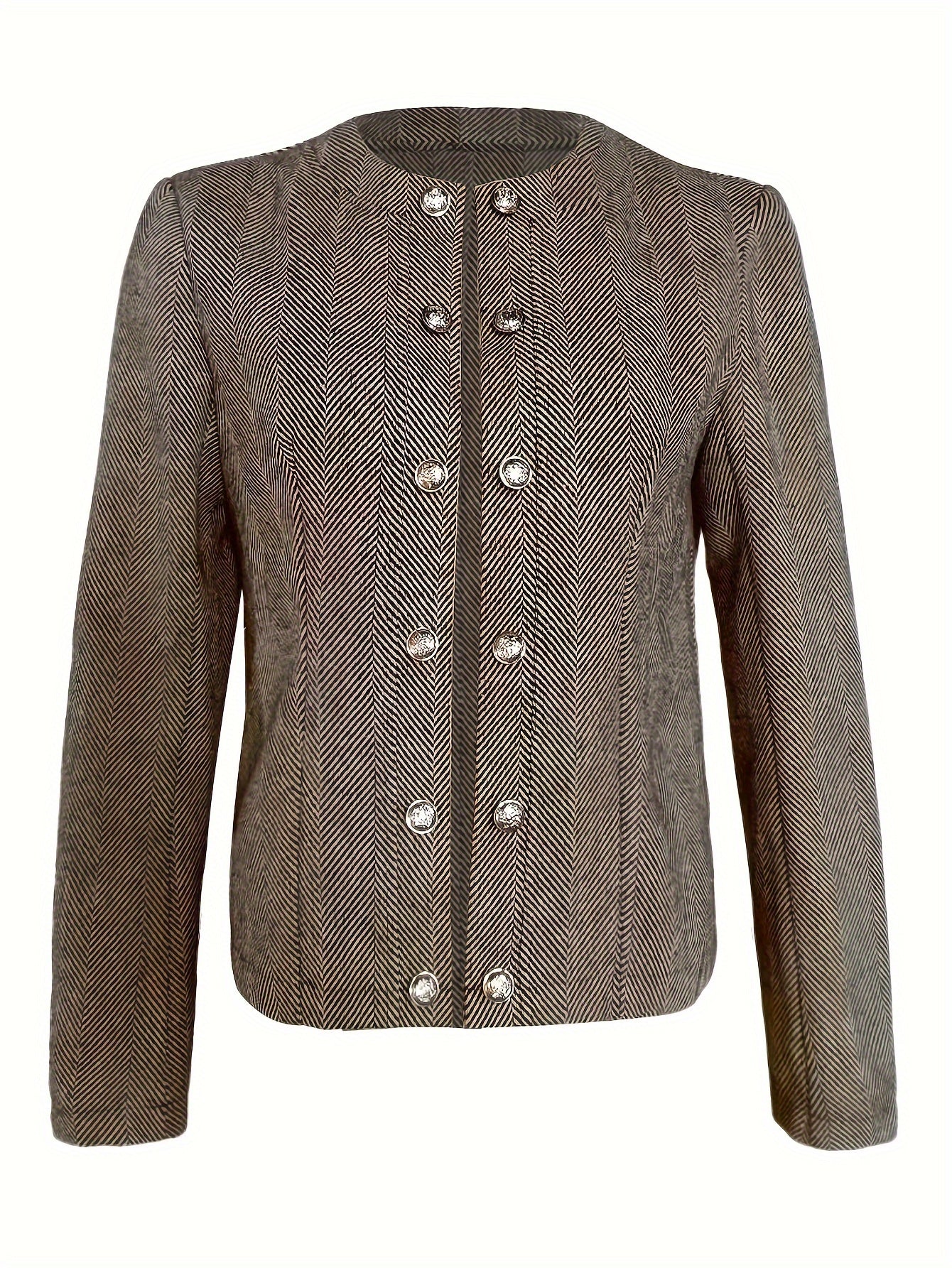 Blazer Feminino Gola Lapela – Corte Aberto, Manga Longa, Escritório & Casual