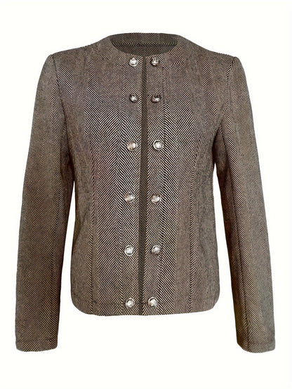 Blazer Feminino Gola Lapela – Corte Aberto, Manga Longa, Escritório & Casual